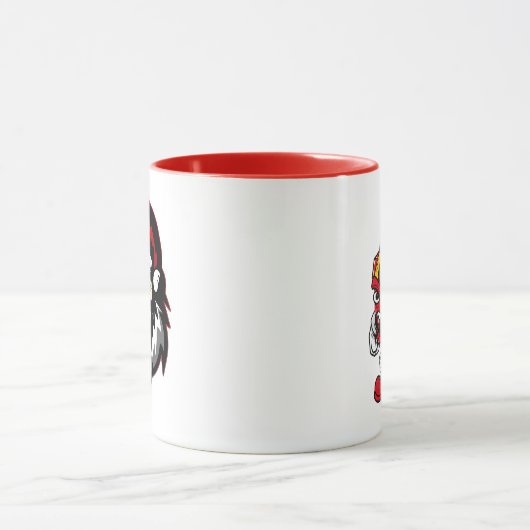 Angry Santa Middle Finger Mok (Midden)