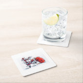 Angry Santa papier onderzetters (Insitu)