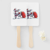 Angry Santa rectangle hand fans Handwaaier (Voorkant en achterkant)