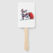 Angry Santa rectangle hand fans Handwaaier (Achterkant)