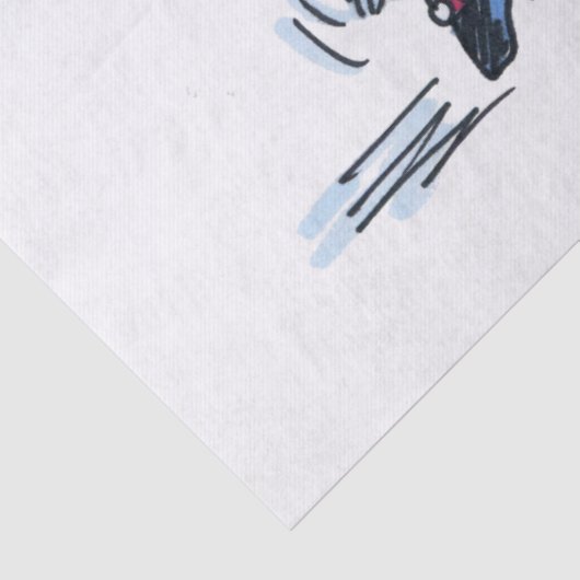 Angry Santa tissuepapier groot (Detail)