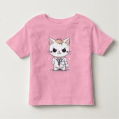 Angry Schattige Cat Design Kinder Shirts (Voorkant)