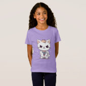Angry Schattige Cat Design T-shirt (Voorkant volledig)