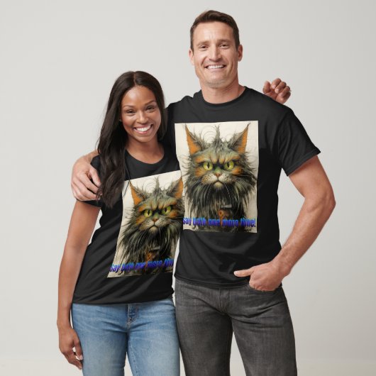 Angry schattige kat t-shirt (Unisex)
