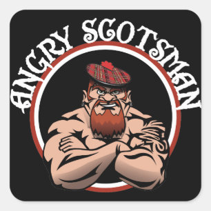 Angry Scotsman 2015 Vierkante Sticker