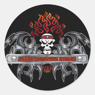 Angry-Scotsman-Bikers Ronde Sticker