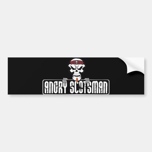 Angry-Scotsman Skull Bumpersticker (Voorkant)