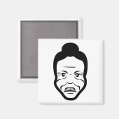 Angry Senior Koelkast Magneet (Voorkant / Achterkant)