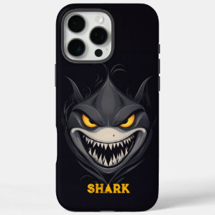 Angry Shark Black iPhone 16 Pro Max Hoesje