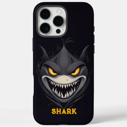 Angry Shark Black Case-Mate iPhone Case (Achterkant)