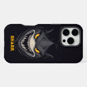 Angry Shark Black iPhone Hoesje (Achterkant horizontaal)