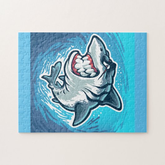 Angry Shark Legpuzzel (Horizontaal)