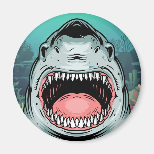 Angry Shark Magneet (Voorkant)