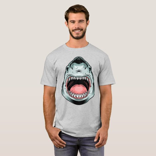 Angry Shark T-shirt (Voorkant volledig)