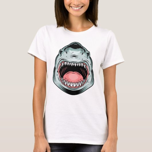 Angry Shark T-shirt (Voorkant)