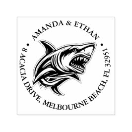 Angry Shark Theme Zelfinktende Stempel