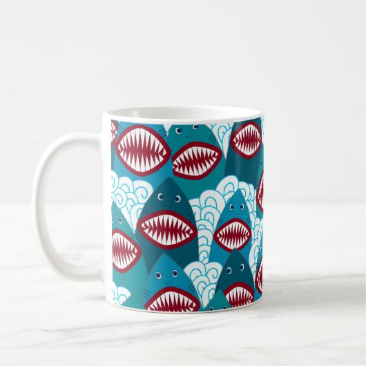 Angry Sharks Koffiemok (Links)