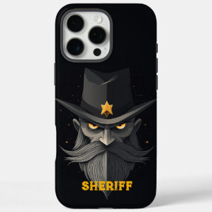 Angry Sheriff Black iPhone 16 Pro Max Hoesje