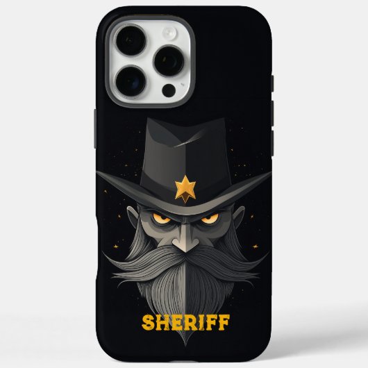 Angry Sheriff Black Case-Mate iPhone Case (Achterkant)