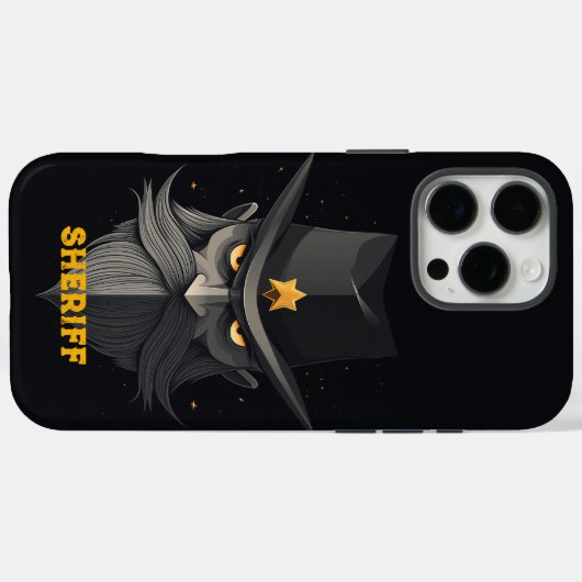 Angry Sheriff Black Case-Mate iPhone Case (Achterkant (horizontaal))