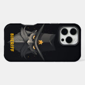 Angry Sheriff Black iPhone Hoesje (Achterkant horizontaal)