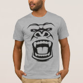 Angry Silverback Gorilla: Agressieve Alpha Primaat T-shirt (Voorkant)
