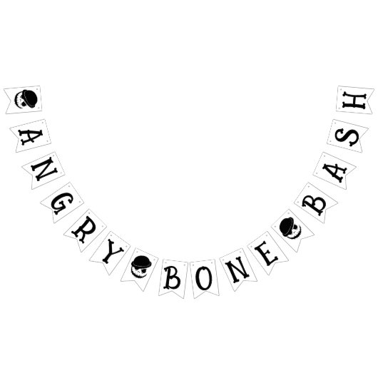Angry Skeleton Bone Bash Halloween Vlaggetjes (Alle)