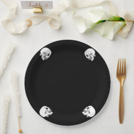 Angry Skeleton Halloween Party Paper Bord