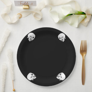 Angry Skeleton Halloween Party Paper Bord