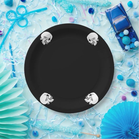 Angry Skeleton Halloween Party Paper Bord (Feest)