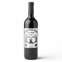 Angry Skeleton Halloween Party Wijnlabel