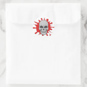 Angry Skull & Blood Splat: Aangepaste Sticker (Tas)