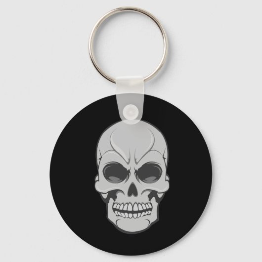Angry Skull: Vector Illustratie: Sleutelhanger (Voorkant)