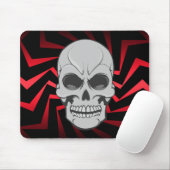 Angry Skull: Vectorillustratie: Custom Mousepad Muismat (Met muis)