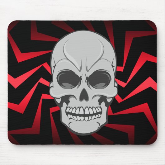 Angry Skull: Vectorillustratie: Custom Mousepad Muismat (Voorkant)