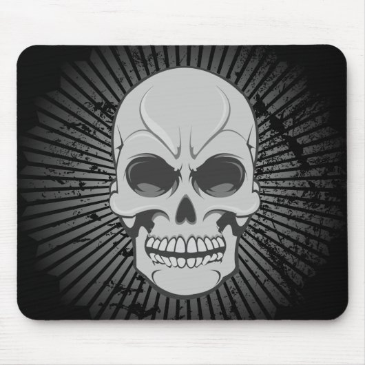 Angry Skull: Vectorillustratie: Custom Mousepad Muismat (Voorkant)