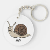 Angry Snail Drawing Sarcastic Phrase Bag Charm Sleutelhanger (Achterkant)