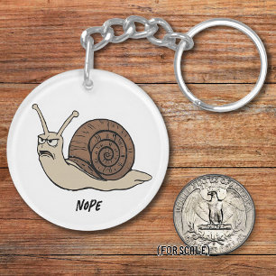 Angry Snail Drawing Sarcastic Phrase Bag Charm Sleutelhanger
