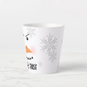Angry Snowman "Coffee First" Latte Mok (Voorkant)