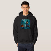 Angry Snowman Halloween Hoodie with Pumpkins (Voorkant volledig)