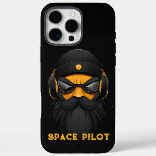 Angry Space Pilot Black iPhone 16 Pro Max Hoesje