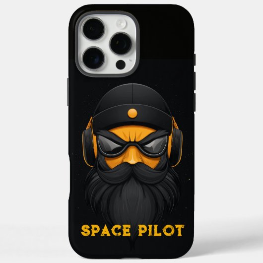 Angry Space Pilot Black Case-Mate iPhone Case (Achterkant)