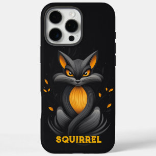 Angry Squirrel Black iPhone 16 Pro Max Hoesje