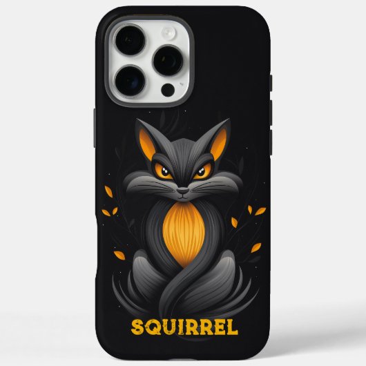 Angry Squirrel Black Case-Mate iPhone Case (Achterkant)
