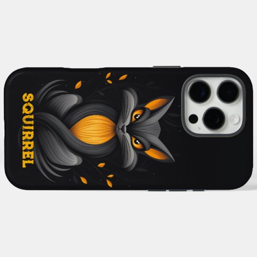 Angry Squirrel Black Case-Mate iPhone Case (Achterkant (horizontaal))