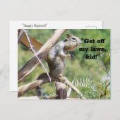 Angry Squirrel Briefkaart (Voorkant / Achterkant)
