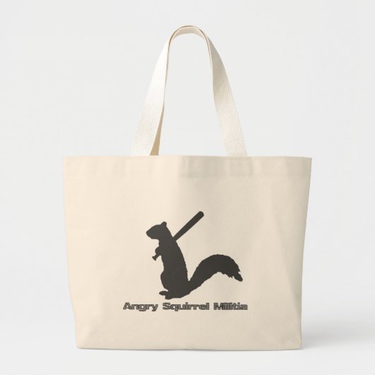 Angry Squirrel Militia Grote Tote Bag (Voorkant)