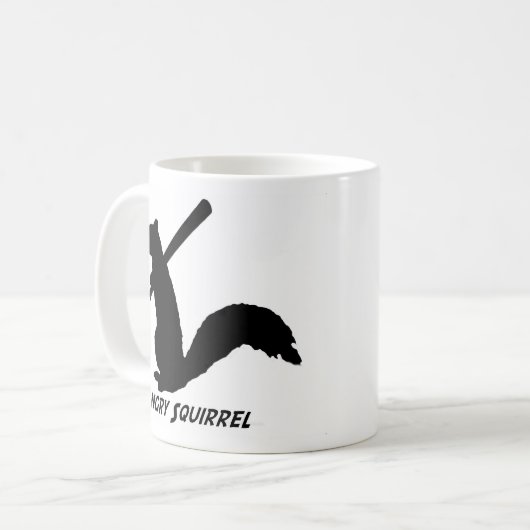 Angry Squirrel Mok (zwart) (Voorkant links)
