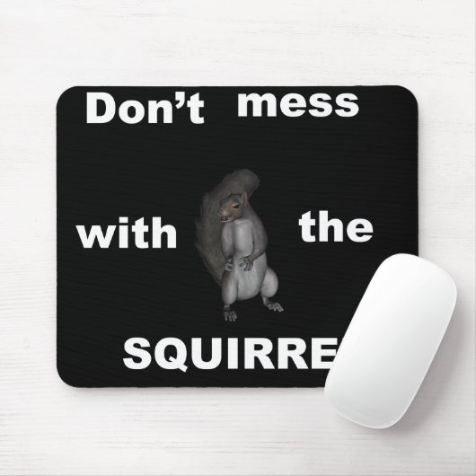 Angry Squirrel Mousepad Muismat (Met muis)