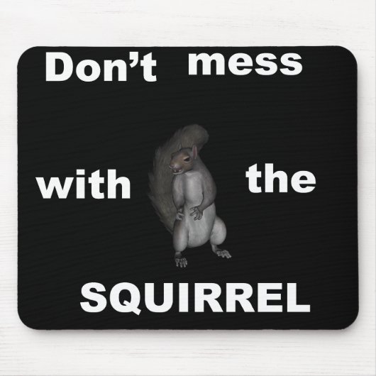 Angry Squirrel Mousepad Muismat (Voorkant)